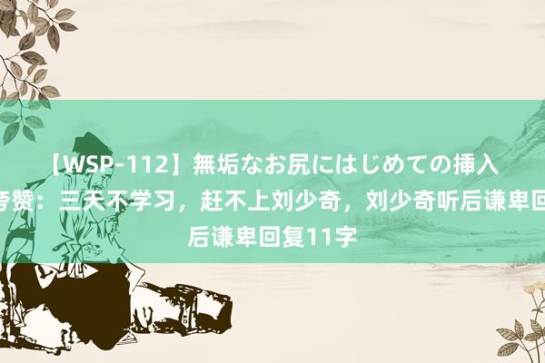 【WSP-112】無垢なお尻にはじめての挿入 毛主席夸赞：三天不学习，赶不上刘少奇，刘少奇听后谦卑回复11字