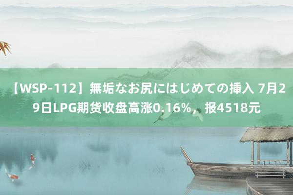 【WSP-112】無垢なお尻にはじめての挿入 7月29日LPG期货收盘高涨0.16%，报4518元