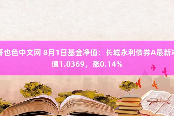 哥也色中文网 8月1日基金净值：长城永利债券A最新净值1.0369，涨0.14%