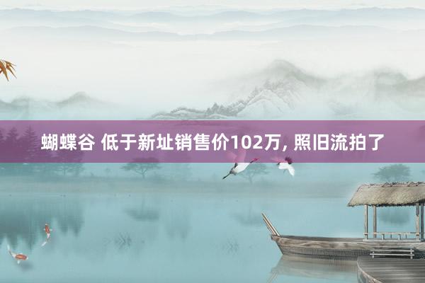 蝴蝶谷 低于新址销售价102万， 照旧流拍了