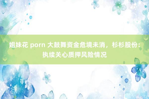 姐妹花 porn 大鼓舞资金危境未消，杉杉股份：执续关心质押风险情况