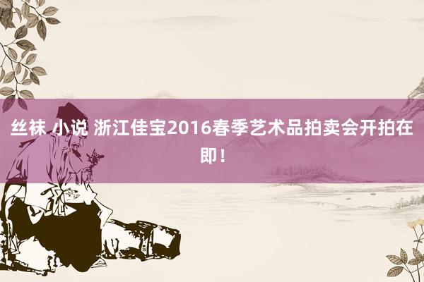 丝袜 小说 浙江佳宝2016春季艺术品拍卖会开拍在即！