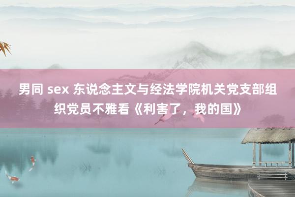 男同 sex 东说念主文与经法学院机关党支部组织党员不雅看《利害了，我的国》